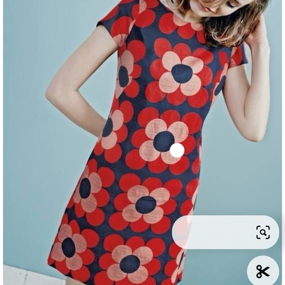 Boden Dresses & Skirts - Boden Harriet Red Blue Pink Floral Retro Shift Dress Sz Medium